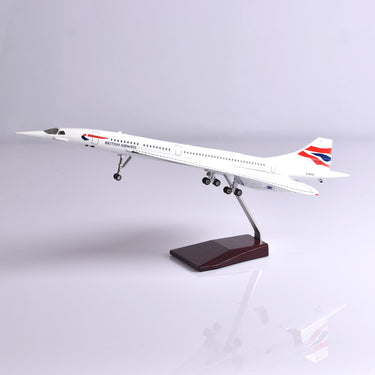 British Concord With Light & Wheel Plane Model Airplane Model Aircraft AV8R